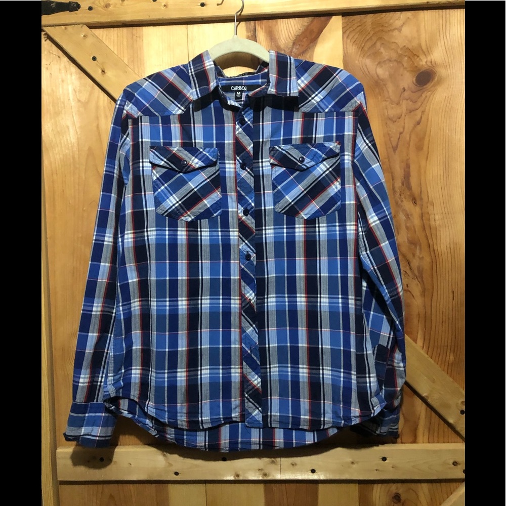 Carbon boys long sleeve Button up